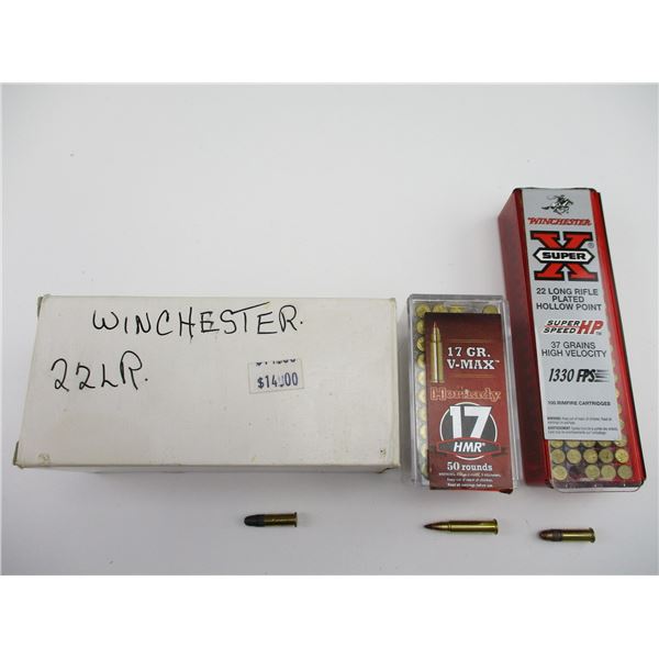 ASSORTED .22 LR AND .17 HMR AMMO LOT