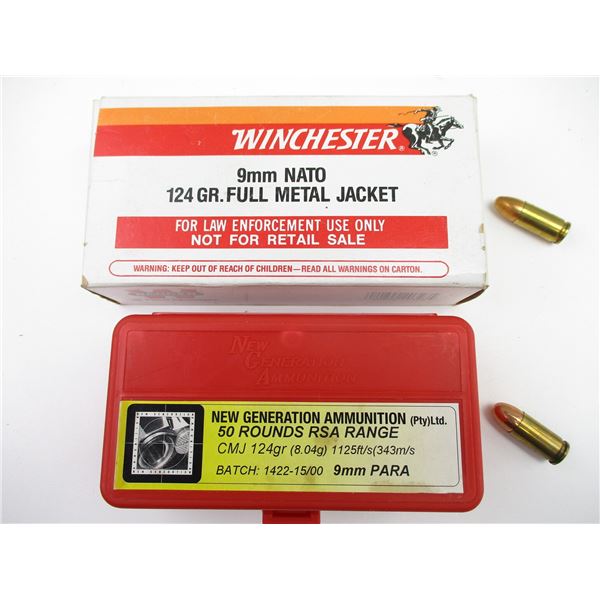 ASSORTED 9MM LUGER AMMO