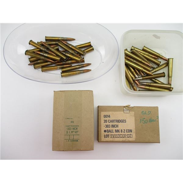 MILITARY ASSORTED .303 BRITISH AMMO