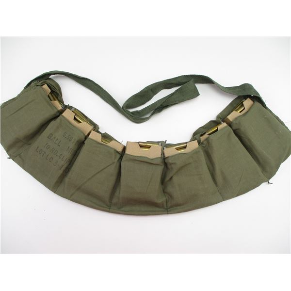 MILITARY 5.56MM AMMO AND BANDOLIER