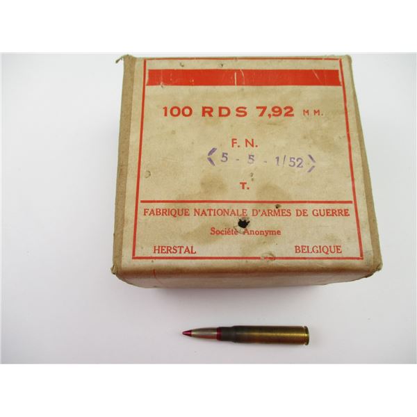 MILITARY BELGIAN 8MM MAUSER TRACERS
