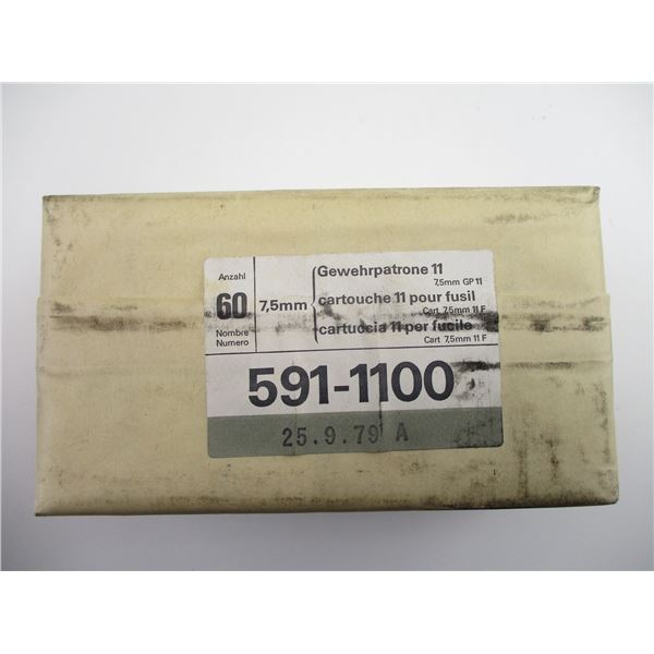 MILITARY 7.5X55 SWISS AMMO