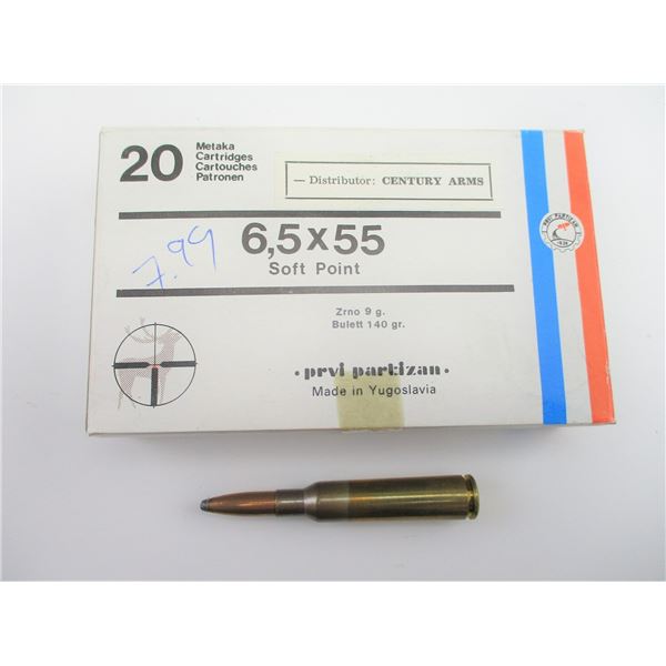 MILITARY PPU 6.5X55 AMMO