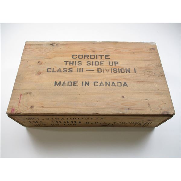 WWII CANADIAN WOODEN AMMO CRATE