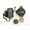 Image 1 : WWI GERMAN M17 GAS MASK AND CARRIER TIN LOT