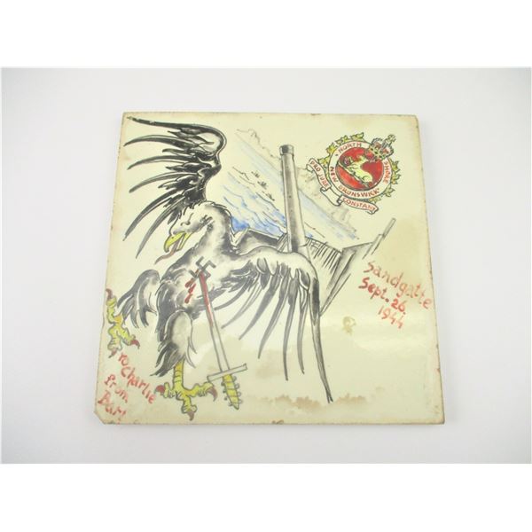 WWII TRENCH TYPE ART WALL-TILE