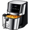 Image 1 : NEW 5.8QT BLACK AND SILVER 1700W 8 IN 1 AIR FRYER