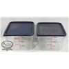 Image 1 : LOT OF 2 CAMBRO 12 QUART DRY INGREDIENT BINS W/