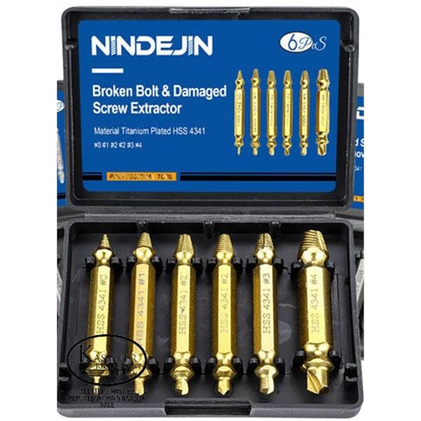 NEW 6PC DAMAGED SCREW EXTRACTOR BIT SET