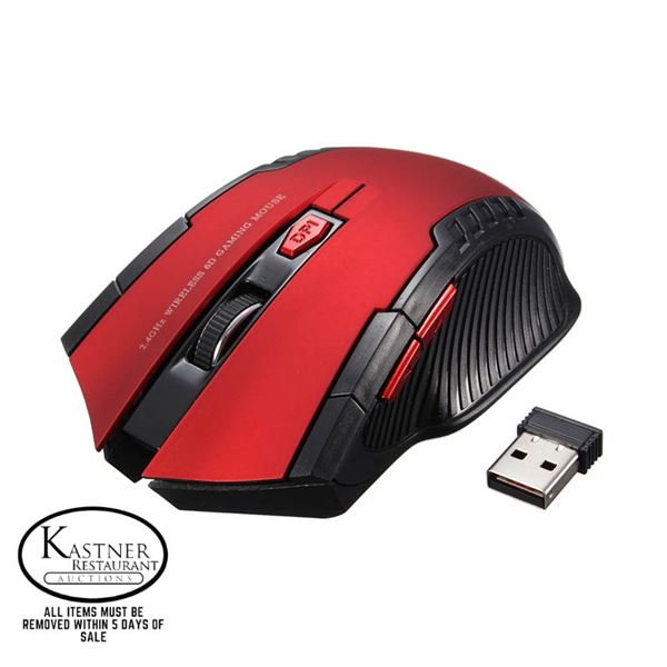 NEW RED 2.4GHZ WIRELESS GAMING OPTICAL MOUSE