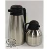 TWO STAINLESS STEEL INSULATED CARAFES