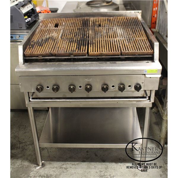 3' QUEST RADIANT CHARBROILER W/ EQUIPMENT STAND