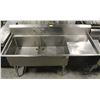 Image 1 : 2 WELL EFI STAINLESS STEEL SINK W/ DRAINBOARD