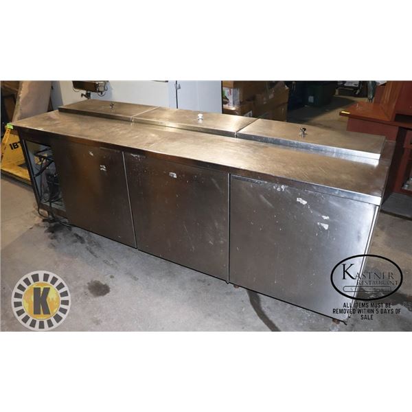 8' STAINLESS STEEL REFRIGERATED TABLE