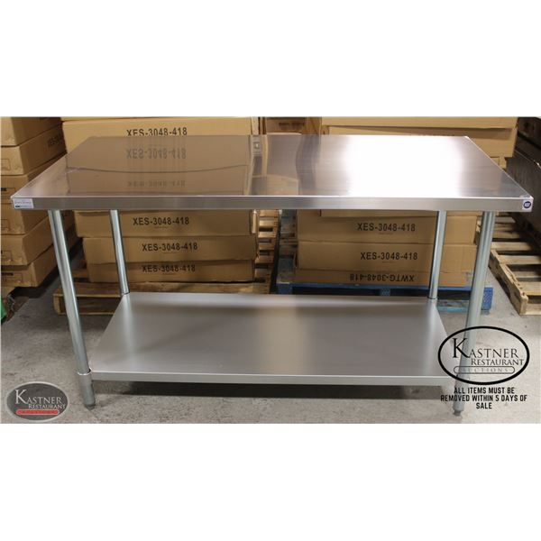 NEW 30"X60"X34" STAINLESS STEEL WORKTABLE W/