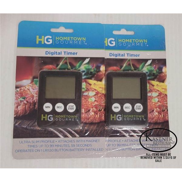 2 NEW SEALED HOMETOWN GOURMET DIGITAL TIMER