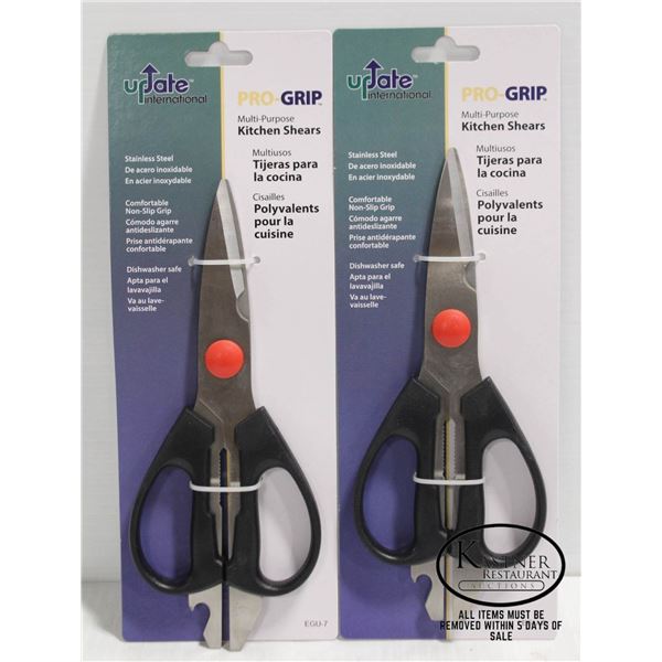 2 NEW SETS OF UPDATE INTL. PRO-GRIP KITCHEN SHEARS