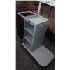 Image 2 : NEW SILVER JANITOR CART - FIXED DECK W/ BAG