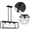 Image 3 : NEW REPACK HANGING 3 LIGHT PENDANT FIXTURE, BLACK