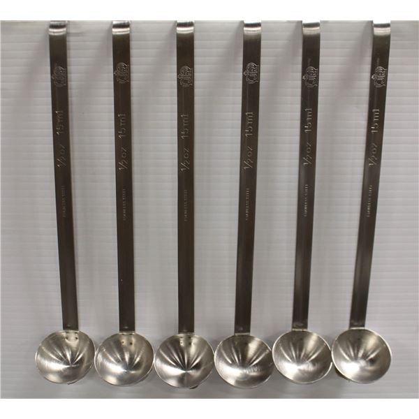 LOT OF 6 NEW 0.5 OZ. STAINLESS STEEL LADLES