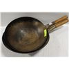 Image 1 : TWO COMMERCIAL WOKS W/ WOOD HANDLE