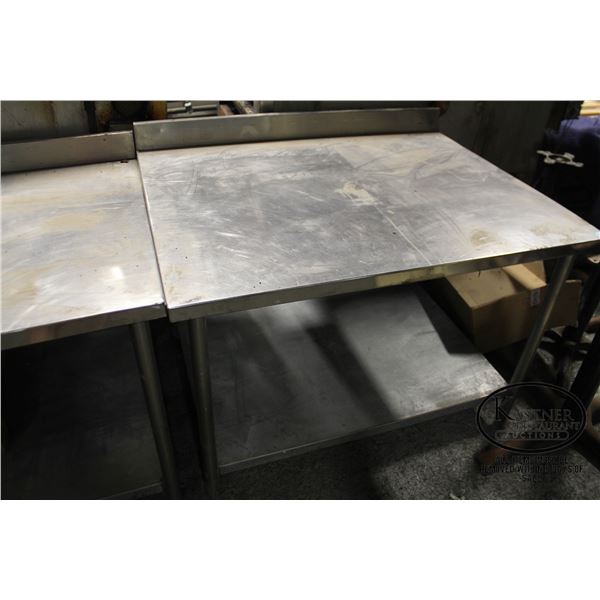 47  STAINLESS STEEL WORK TABLE W/ UNDERSHELF*AS IS