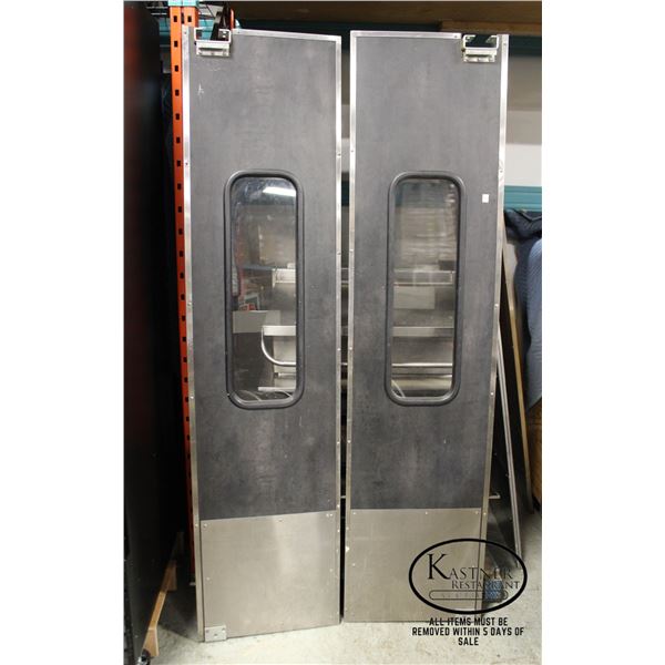 SET OF TWO COMMERCIAL TRAFFIC DOORS 20.5" X 82.5"