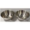 Image 1 : LOT OF 2 BROWNE STAINLESS STEEL 12QT MIXING BOWLS