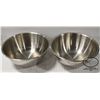 Image 1 : LOT OF 2 BROWNE STAINLESS STEEL 12QT MIXING BOWLS