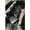 Image 1 : FOUR PADDED BLACK BAR HEIGHT CHAIRS W/ METAL FRAME