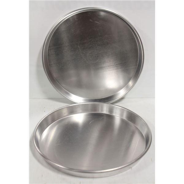 LOT OF 2 NEW ALUMINUM 15  PIZZA PANS