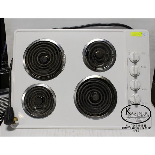 KENMORE 4 BURNER COIL STOVE TOP * AS IS*