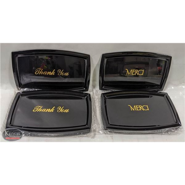 6 NEW JOHNSON ROSE "THANK YOU" CHECK TRAYS 5" X 8"