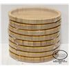 Image 1 : EIGHT OVAL BAMBOO WOODEN TRAYS