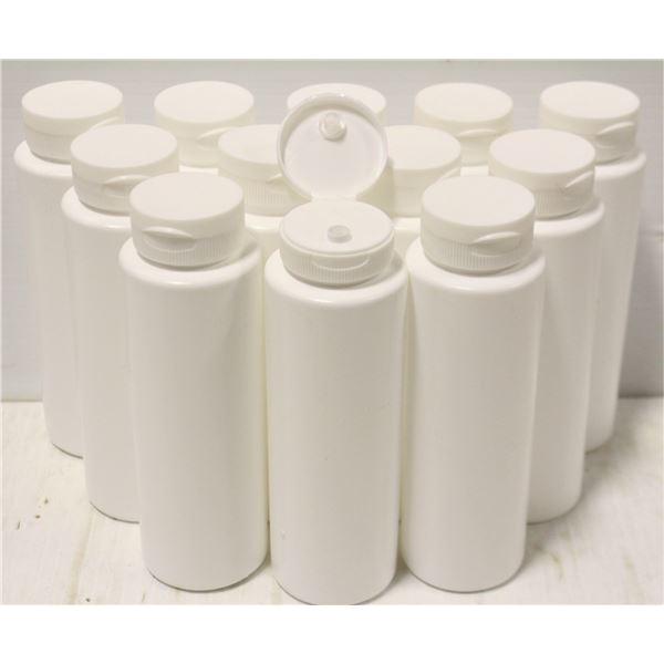 1 DOZEN NEW 250ML LDPE PLASTIC BOTTLES W/ CAPS