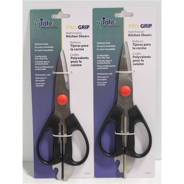 2 NEW SETS OF UPDATE INTL. PRO-GRIP KITCHEN SHEARS