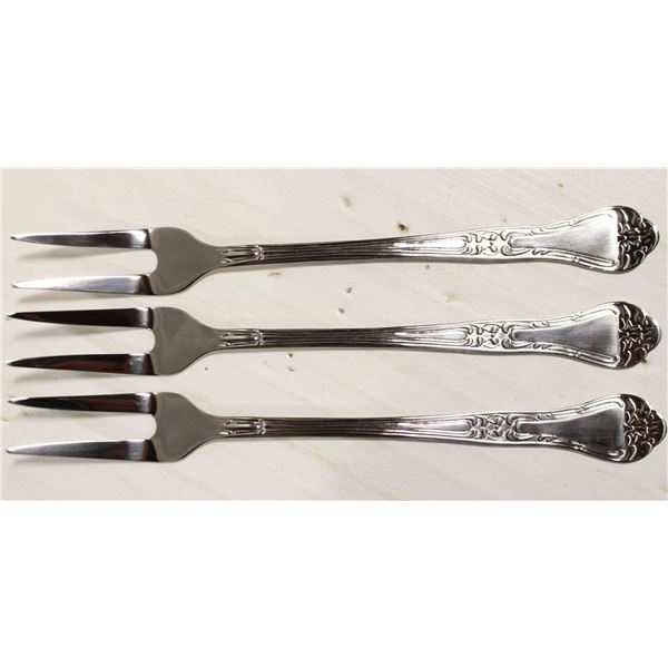 LOT OF 3 NEW JOHNSON ROSE 13  S/S POT FORKS