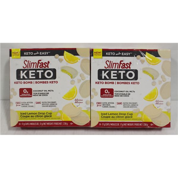 2PK SLIMFAST KETO BOMB ICED LEMON DROP CUP,14-17G