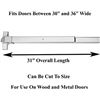Image 2 : NEW 31" PUSH BAR PANIC EXIT DEVICE WITH LOCKING