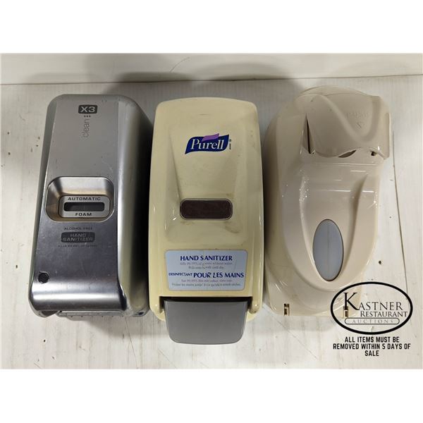 (3) WALL MOUNT HAND SANITIZER STATIONS