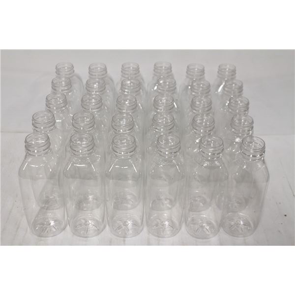 GROUP OF 30 NEW FOOD GRADE CLEAR BOTTLES - 473ML