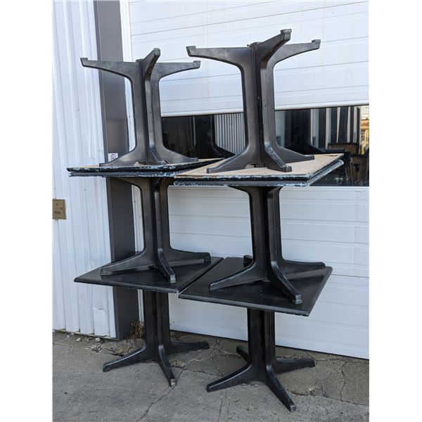 LOT OF 6 SQUARE OUTDOOR PATIO DINING TABLES