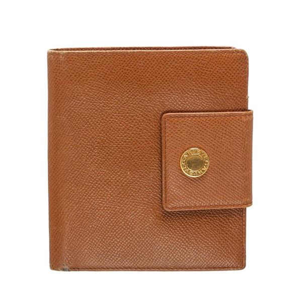 Bvlgari Brown Leather Bifold Wallet