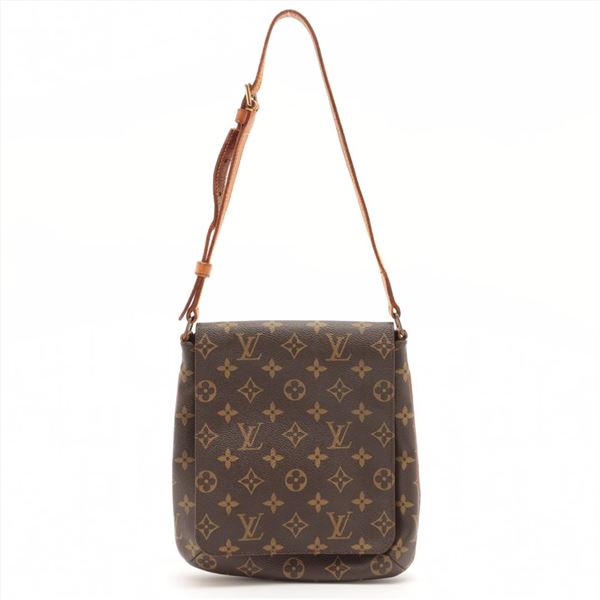 Louis Vuitton Brown Monogram Canvas Leather Musette Salsa Short Strap PM Shoulde