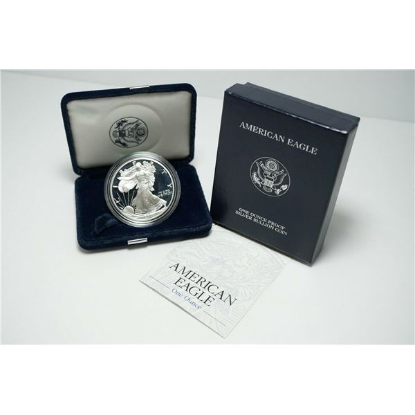 2000-P $1 American Silver Eagle Dollar Proof Coin w/Case & COA