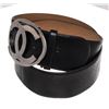 Image 3 : Chanel Black Leather CC Logo Jumbo Belt