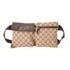 Image 1 : Gucci Beige Brown GG Canvas Web Waist Belt Bag