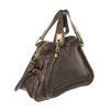Image 2 : Chloe Dark Brown Pebbled Leather Medium Paraty Satchel Bag
