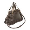 Image 3 : Chloe Dark Brown Pebbled Leather Medium Paraty Satchel Bag