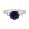 Image 2 : 2.53 ctw Sapphire and Diamond Ring - 14KT White Gold